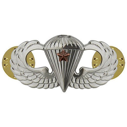 Army Badge: Combat Parachute First Award - mirror finish - Hooyah Woodworks LLC