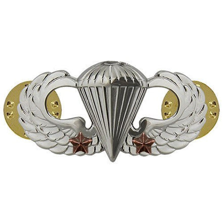 Army Badge: Combat Parachute Second Award - mirror finish - Hooyah Woodworks LLC