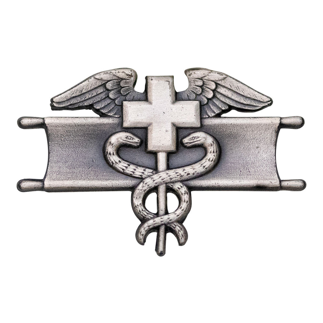 Army Badge: Expert Field Medical - silver oxidized - Hooyah Woodworks LLC