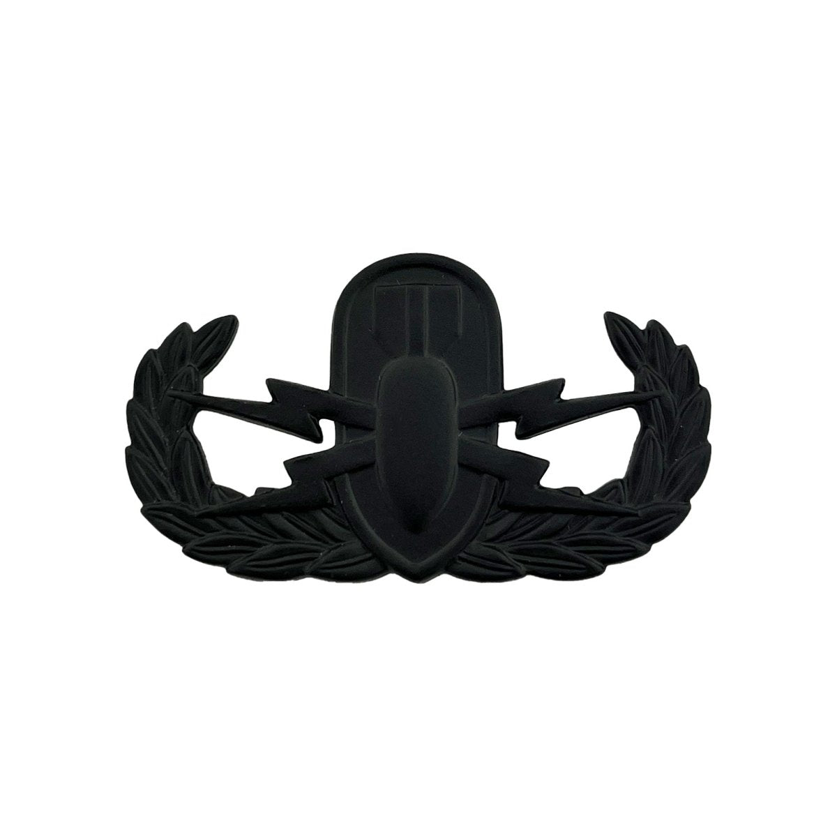 Army Badge: Explosive Ordnance Disposal - regulation size, black metal - Hooyah Woodworks LLC
