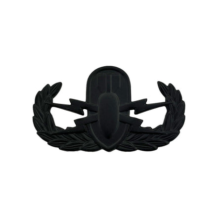 Army Badge: Explosive Ordnance Disposal - regulation size, black metal - Hooyah Woodworks LLC