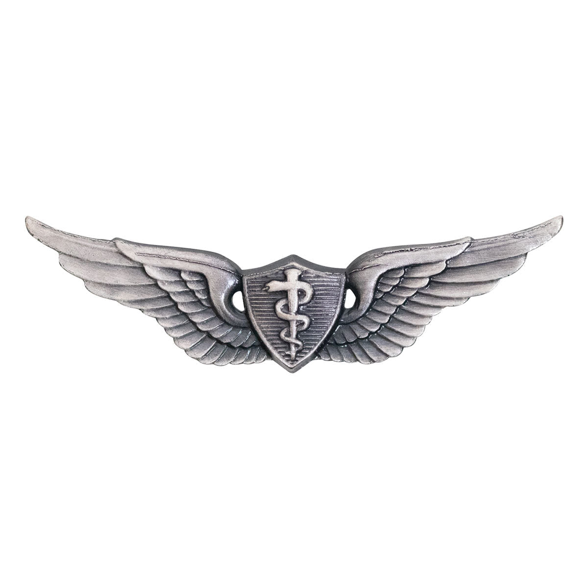 Army Badge: Flight Surgeon - regulation size, silver oxidized - Hooyah Woodworks LLC
