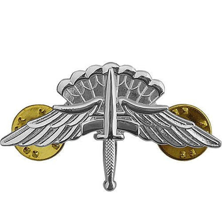 Army Badge: Freefall Jump Wings Halo - regulation size, mirror finish - Hooyah Woodworks LLC