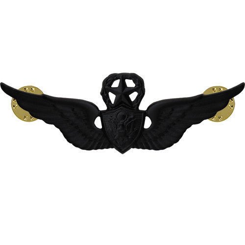 Army Badge: Master Aircraft Crewman: Aircrew - black metal - Hooyah Woodworks LLC