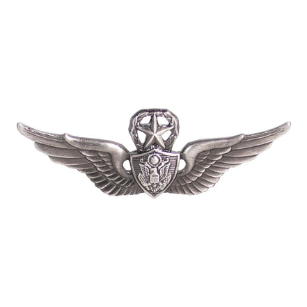 Army Badge: Master Aircraft Crewman: Aircrew - silver oxidized - Hooyah Woodworks LLC
