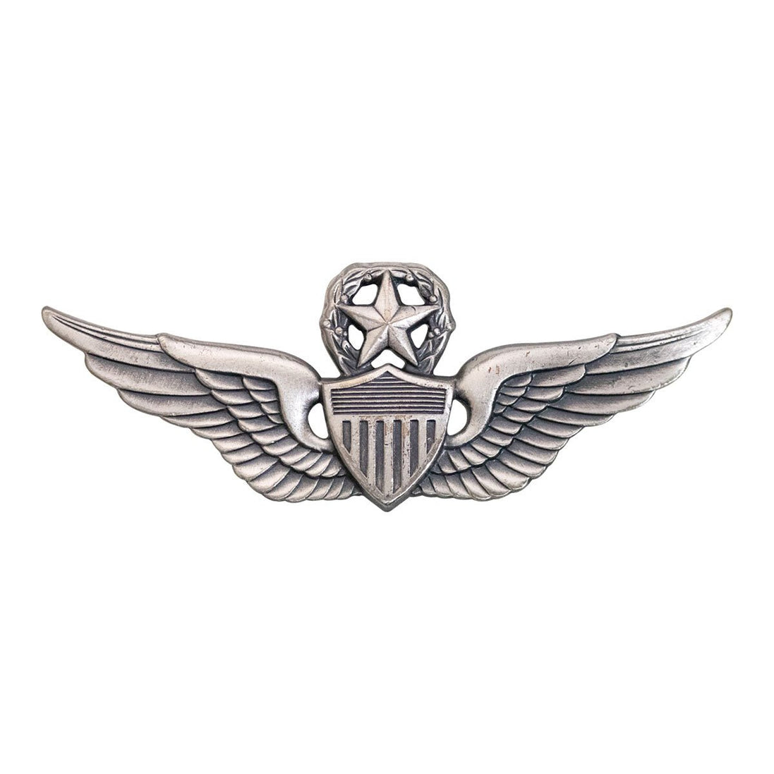 Army Badge: Master Aviator - regulation size, silver oxidized - Hooyah Woodworks LLC