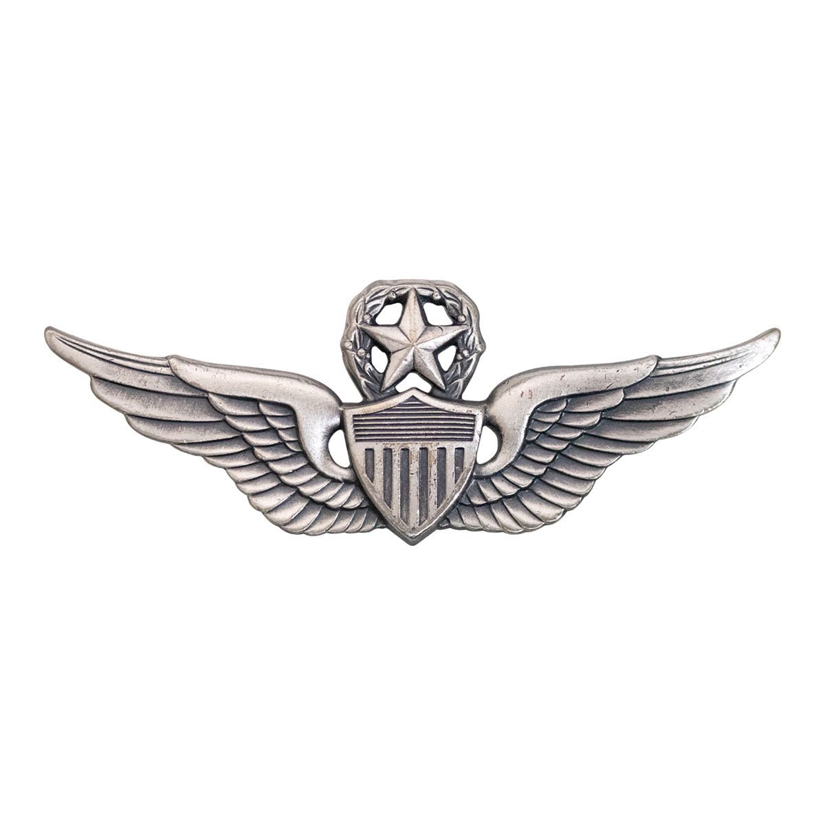 Army Badge: Master Aviator - regulation size, silver oxidized - Hooyah Woodworks LLC