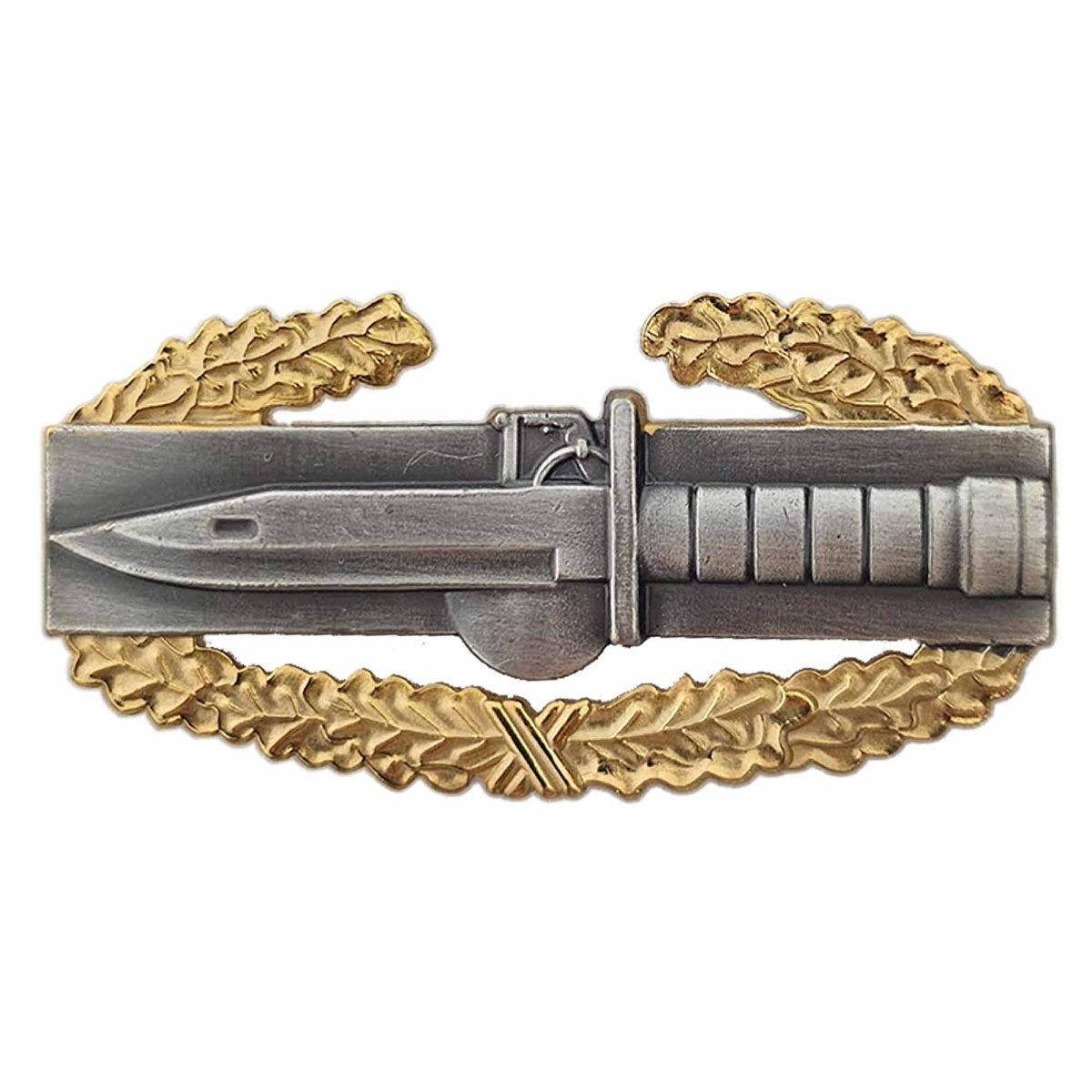 Army Badge: Master Combat Action First Award - regulation size, silver oxidized - Hooyah Woodworks LLC