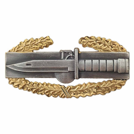 Army Badge: Master Combat Action First Award - regulation size, silver oxidized - Hooyah Woodworks LLC