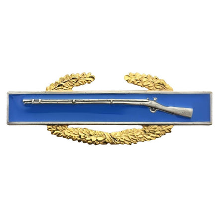 Army Badge: Master Combat Infantry First Award - regulation size, silver oxidized - Hooyah Woodworks LLC