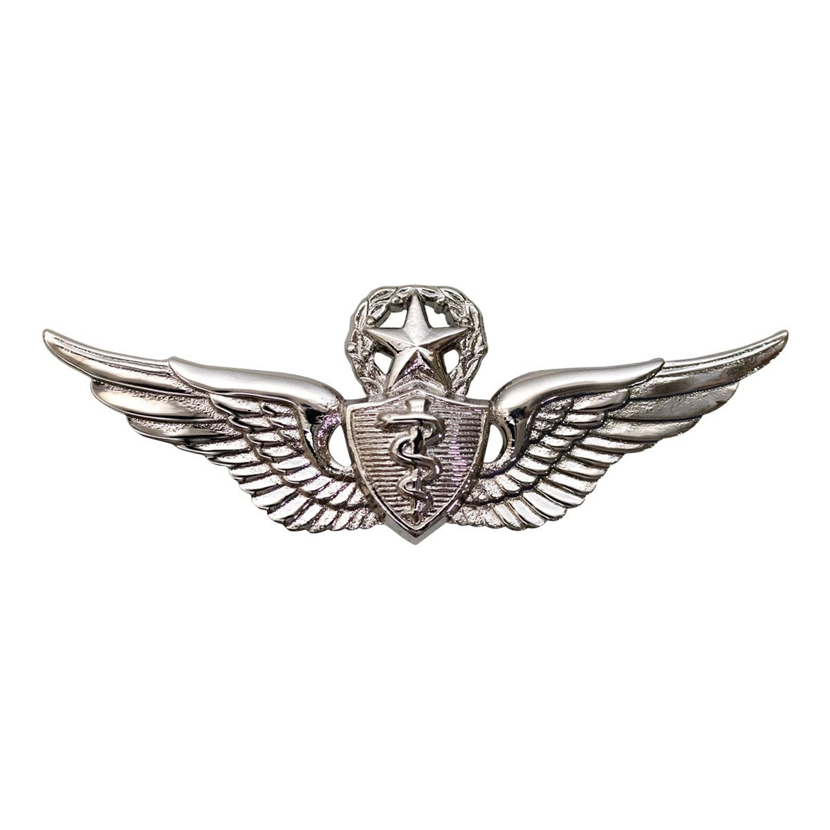 Army Badge: Master Flight Surgeon - regulation size, mirror finish - Hooyah Woodworks LLC