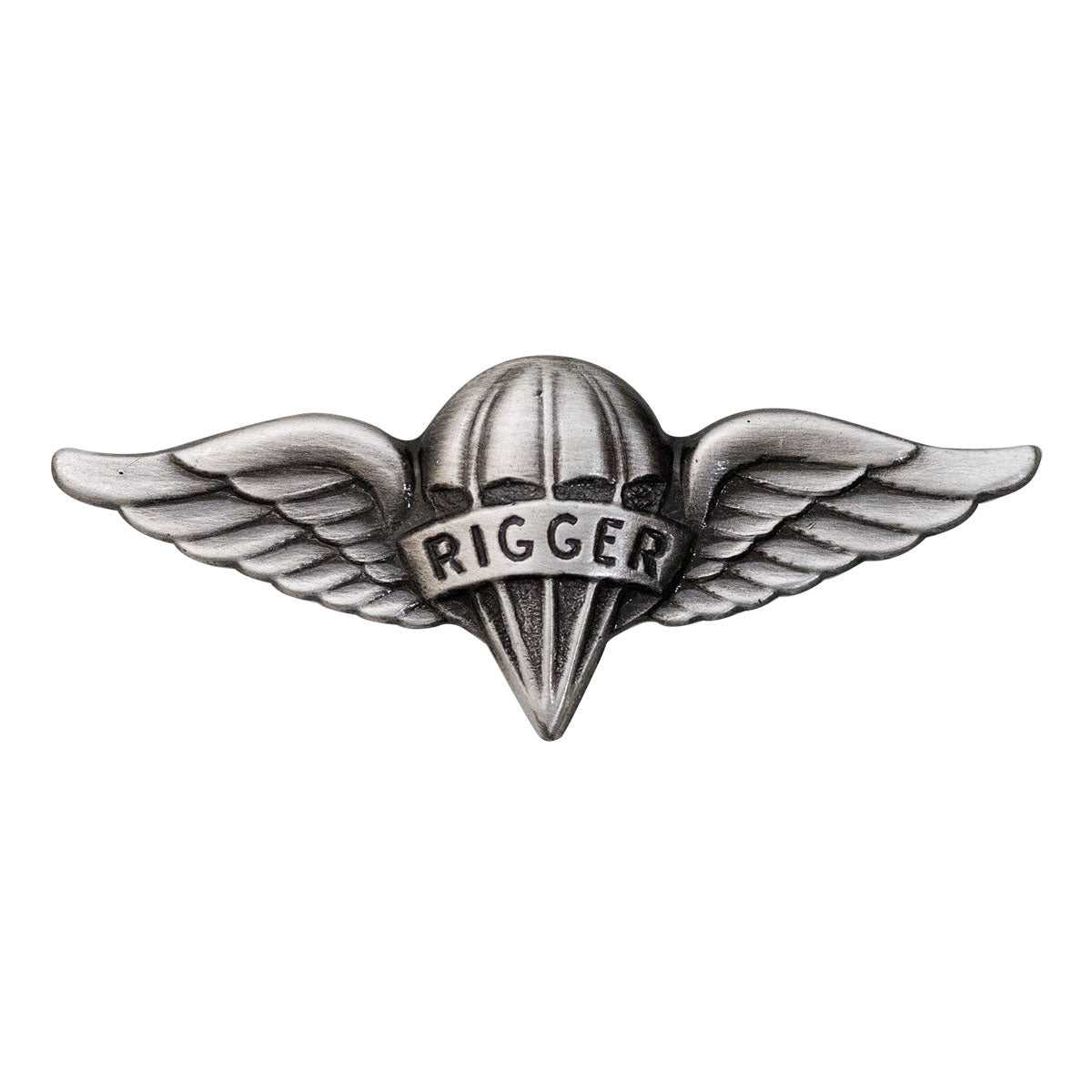 Army Badge: Parachute Rigger - oxidized finish - Hooyah Woodworks LLC