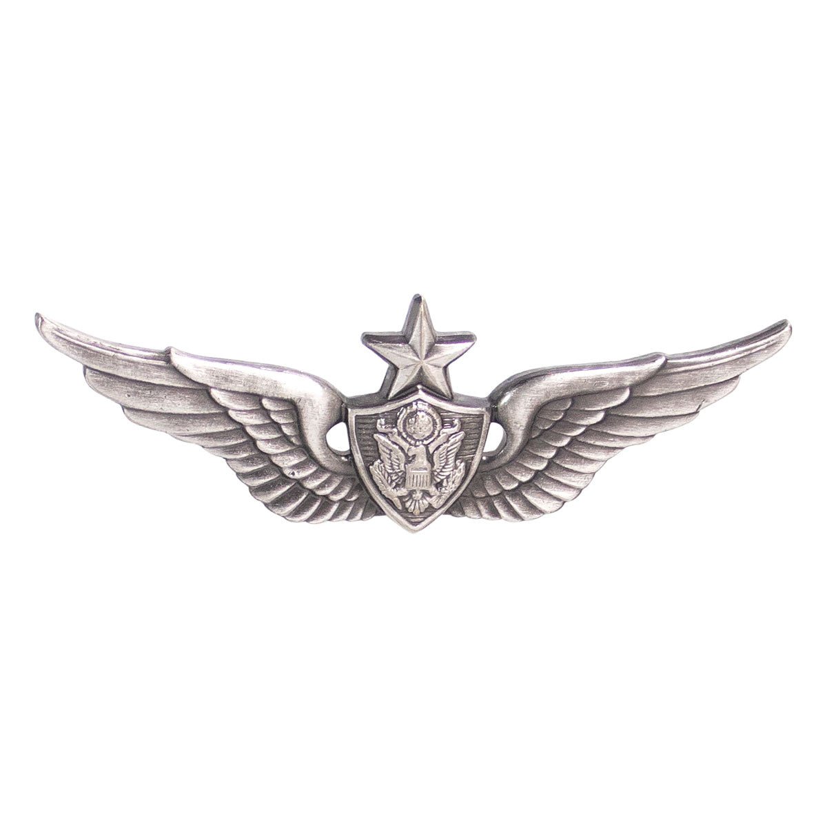 Army Badge: Senior Aircraft Crewman: Aircrew - regulation size, silver oxidized - Hooyah Woodworks LLC