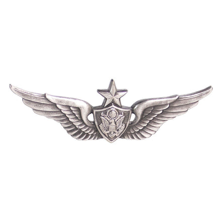 Army Badge: Senior Aircraft Crewman: Aircrew - regulation size, silver oxidized - Hooyah Woodworks LLC