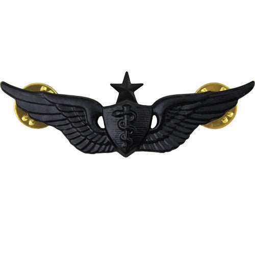 Army Badge: Senior Flight Surgeon - regulation size, black metal - Hooyah Woodworks LLC