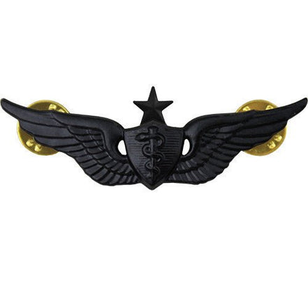 Army Badge: Senior Flight Surgeon - regulation size, black metal - Hooyah Woodworks LLC