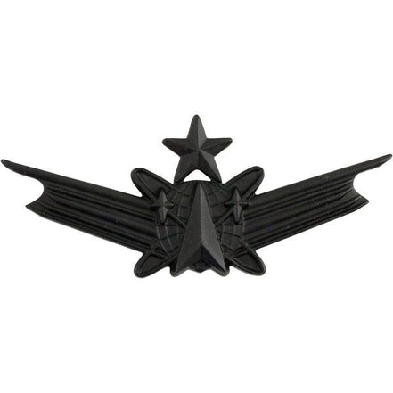 Army Badge: Senior Space Command - regulation size, black metal - Hooyah Woodworks LLC