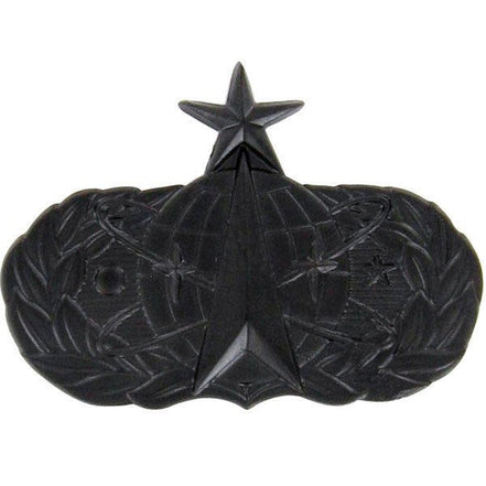 Army Badge: Senior Space Missile - regulation size, black metal - Hooyah Woodworks LLC