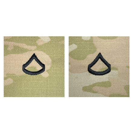 Army Embroidered OCP Sew on Rank Insignia: Private First Class - Hooyah Woodworks LLC