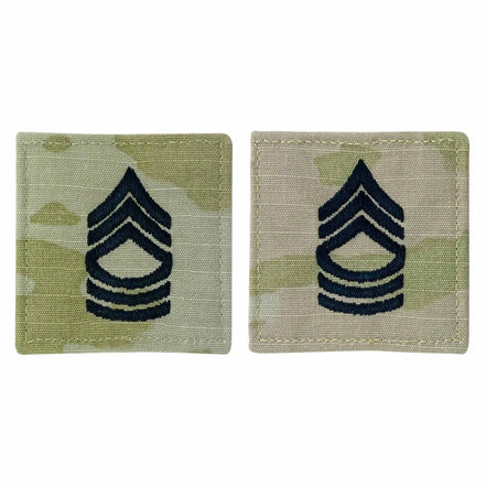 Army embroidered OCP with hook rank insignia: Master Sergeant - Hooyah Woodworks LLC