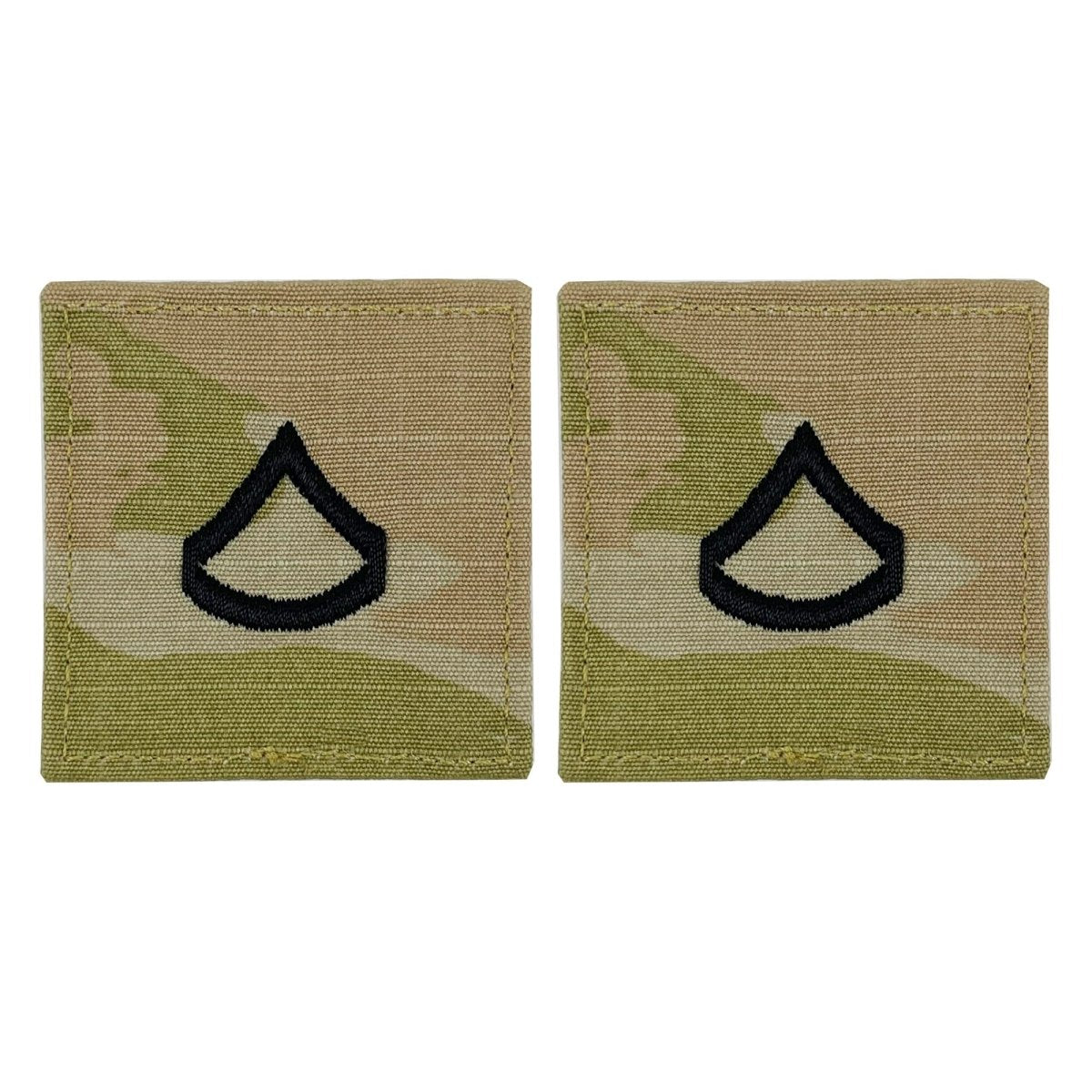 Army embroidered OCP with hook rank insignia: Private First Class - Hooyah Woodworks LLC
