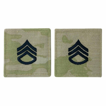 Army embroidered OCP with hook rank insignia: Staff Sergeant - Hooyah Woodworks LLC