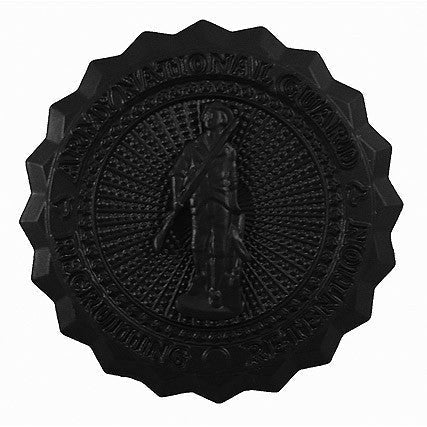 Army ID Badge: Army National Guard Recruiting and Retention - black metal - Hooyah Woodworks LLC