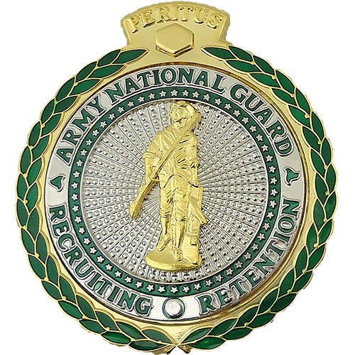 Army ID Badge: ARNG Recruiting and Retention: Master - mirror finish - Hooyah Woodworks LLC