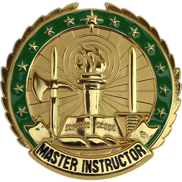 Army Identification Badge: Master Instructor - Gold - Hooyah Woodworks LLC
