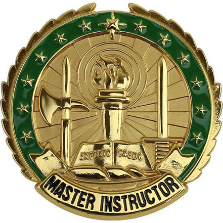 Army Identification Badge: Master Instructor - Gold - Hooyah Woodworks LLC