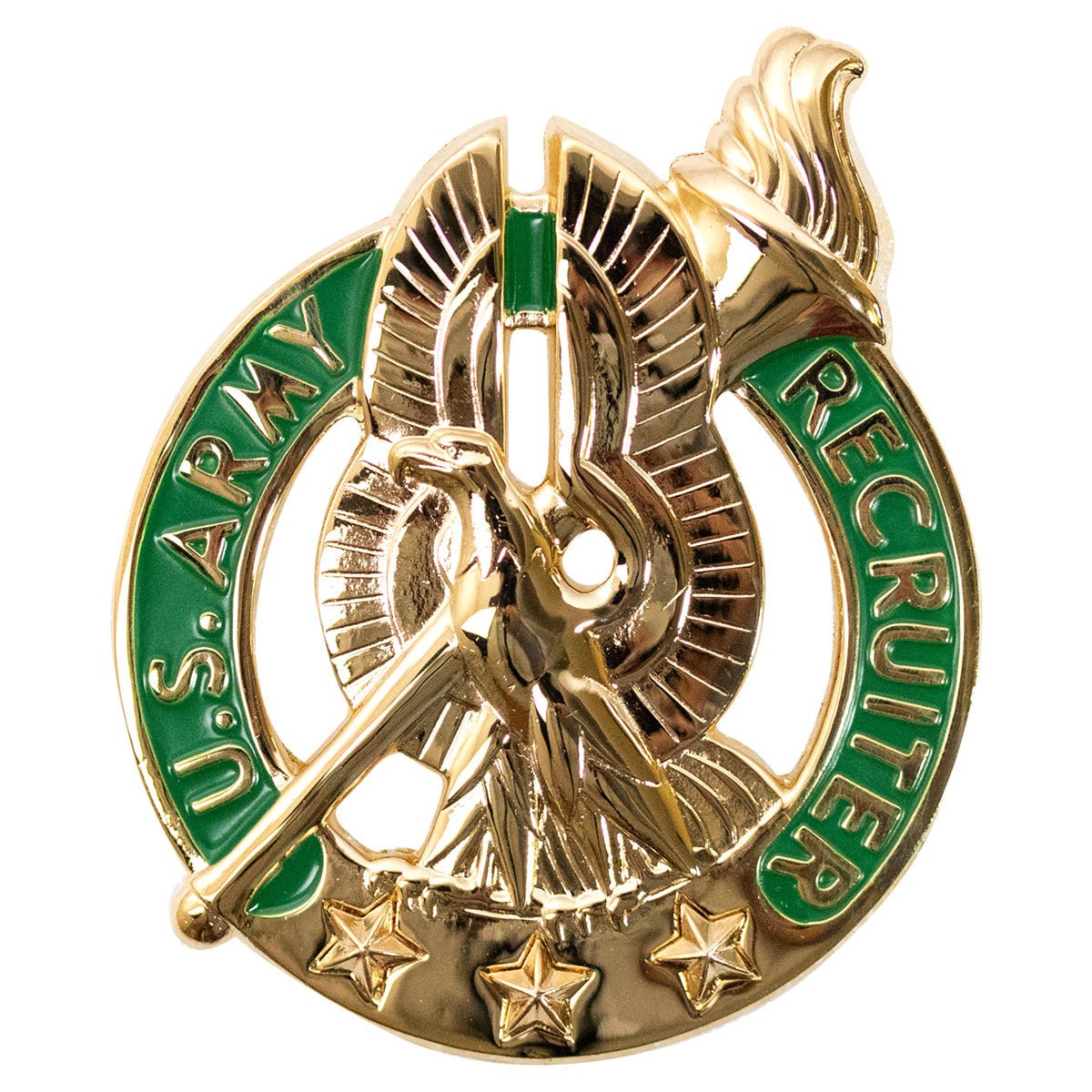 Army Identification Badge: Recruiter - gold - Hooyah Woodworks LLC