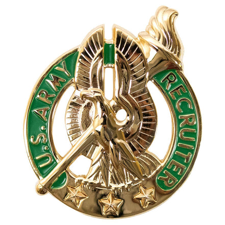 Army Identification Badge: Recruiter - gold - Hooyah Woodworks LLC