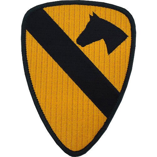 Army Patch: 1st Cavalry - color - Hooyah Woodworks LLC