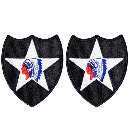 Army Patch: 2nd Infantry Division - color - Hooyah Woodworks LLC