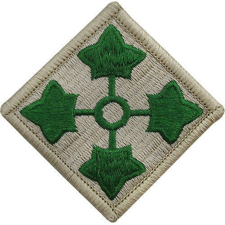 Army Patch: 4th Infantry Division - color - Hooyah Woodworks LLC