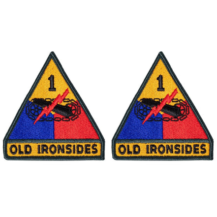 Army Patch: First Armor Division - color - Hooyah Woodworks LLC