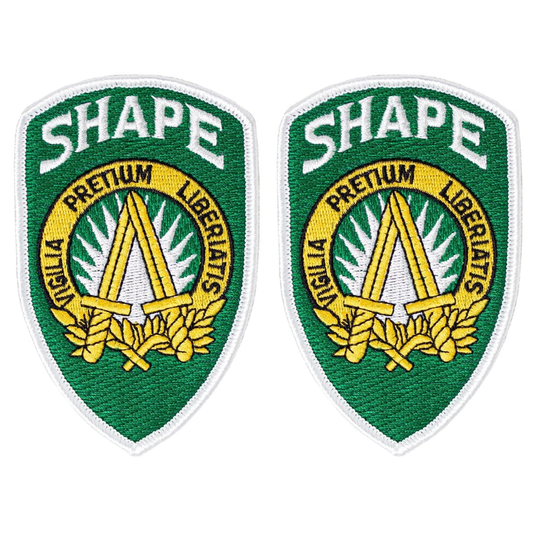 Army Patch: SHAPE Vigilia Pretium Liberiatis - Full Color embroidery - Hooyah Woodworks LLC