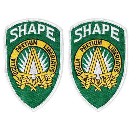 Army Patch: SHAPE Vigilia Pretium Liberiatis - Full Color embroidery - Hooyah Woodworks LLC