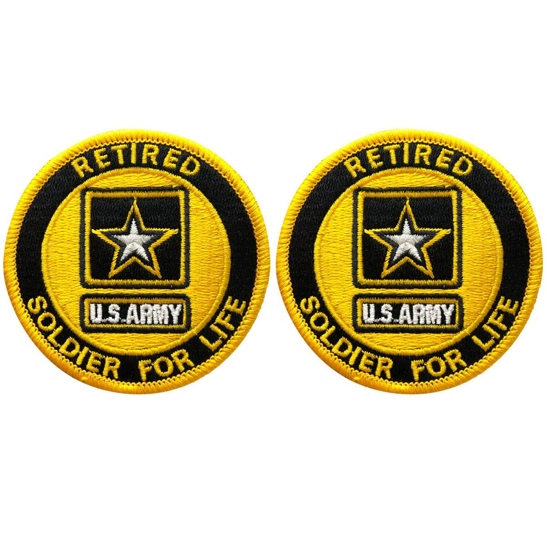 Army Patch: US Army Retired - Soldier For Life - Full Color embroidery - Hooyah Woodworks LLC