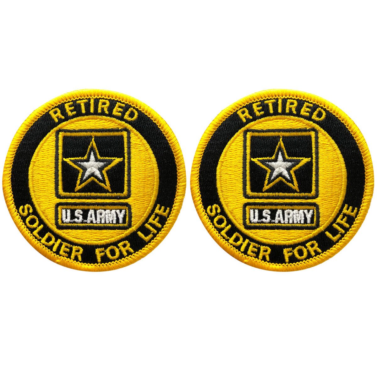 Army Patch: US Army Retired - Soldier For Life - Full Color embroidery - Hooyah Woodworks LLC