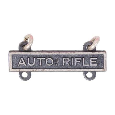 Army Qualification Bar: Auto Rifle - silver oxidized finish - Hooyah Woodworks LLC