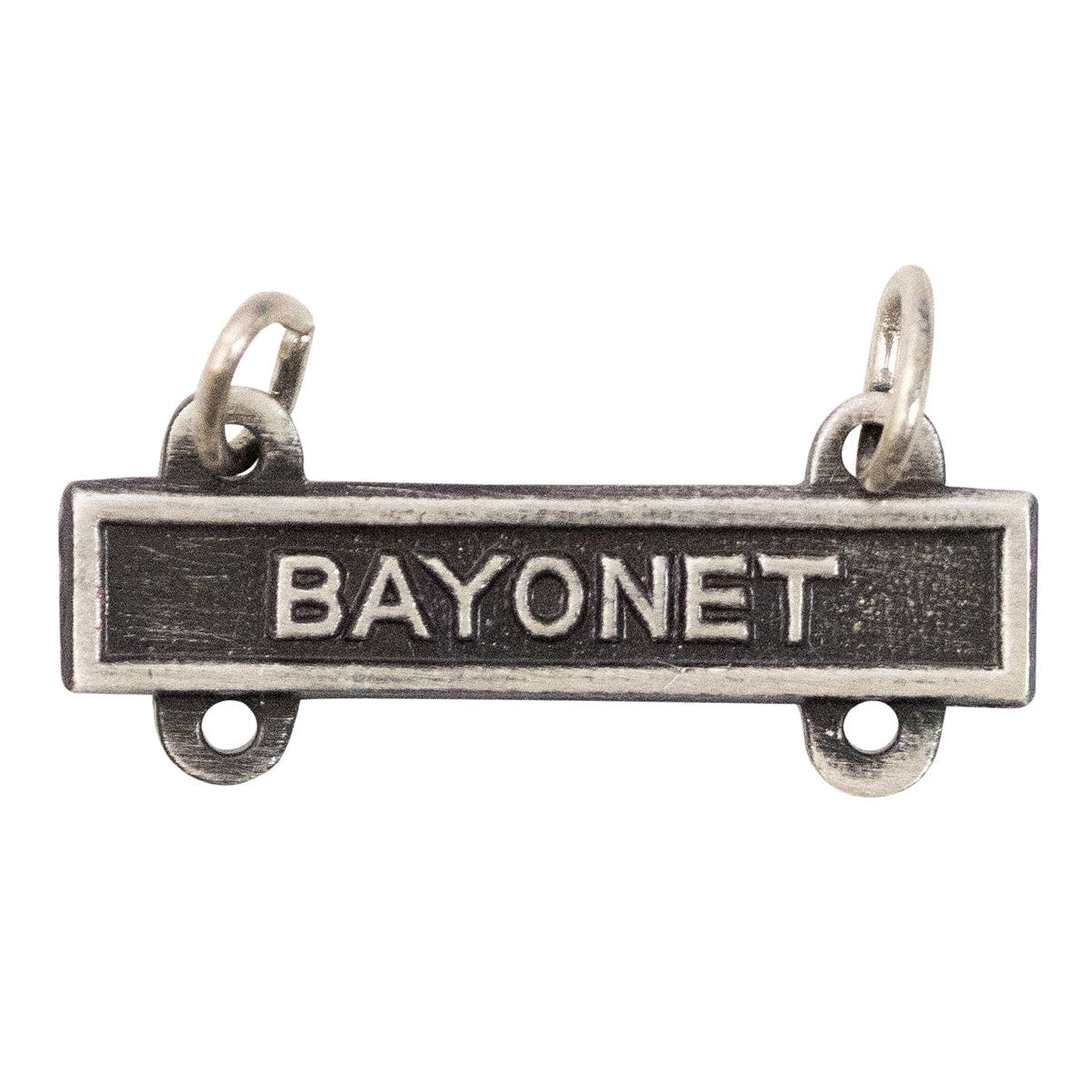 Army Qualification Bar: Bayonet - silver oxidized finish - Hooyah Woodworks LLC
