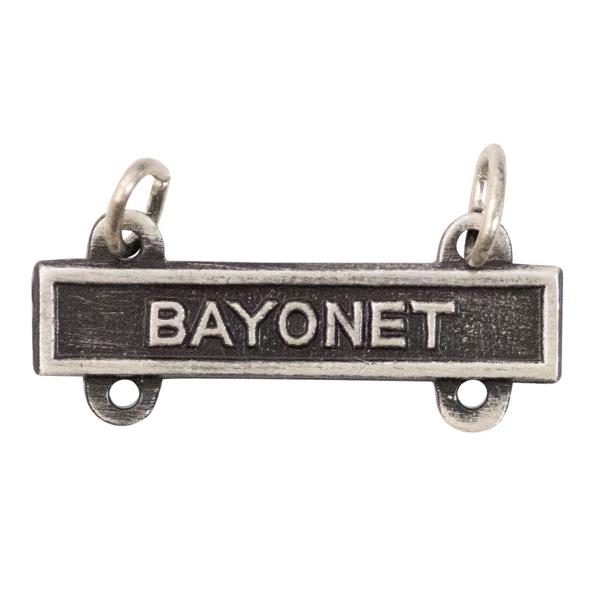 Army Qualification Bar: Bayonet - silver oxidized finish - Hooyah Woodworks LLC
