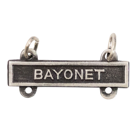 Army Qualification Bar: Bayonet - silver oxidized finish - Hooyah Woodworks LLC