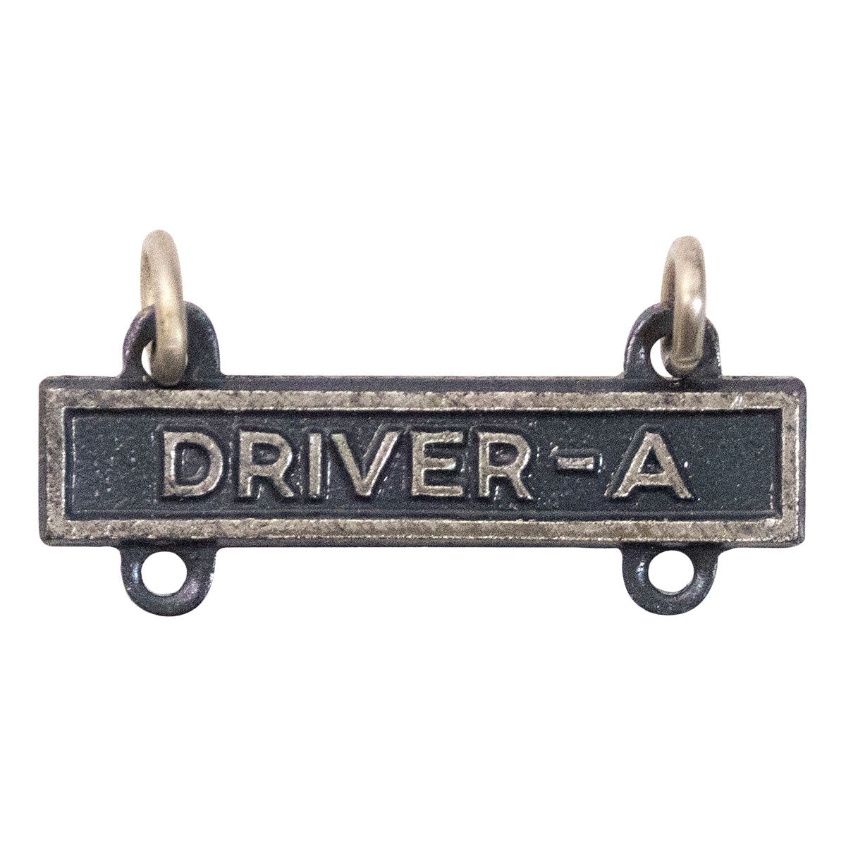 Army Qualification Bar: Driver A - silver oxidized finish - Hooyah Woodworks LLC