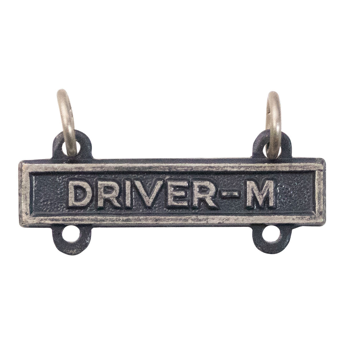 Army Qualification Bar: Driver M - silver oxidized finish - Hooyah Woodworks LLC