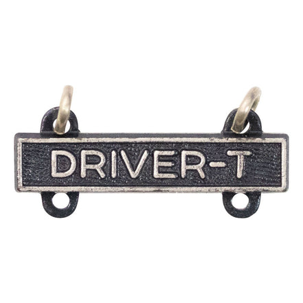 Army Qualification Bar: Driver T - silver oxidized finish - Hooyah Woodworks LLC