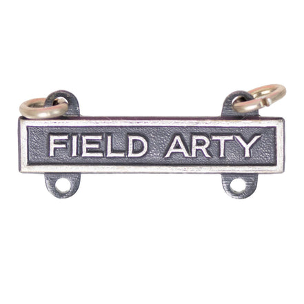 Army Qualification Bar: Field Artillery - silver oxidized finish - Hooyah Woodworks LLC