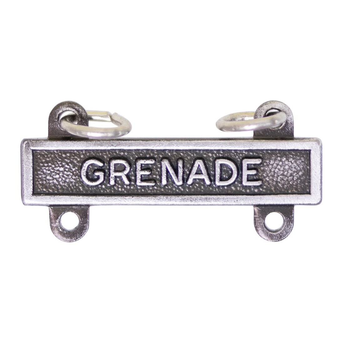 Army Qualification Bar: Grenade - silver oxidized finish - Hooyah Woodworks LLC