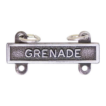 Army Qualification Bar: Grenade - silver oxidized finish - Hooyah Woodworks LLC